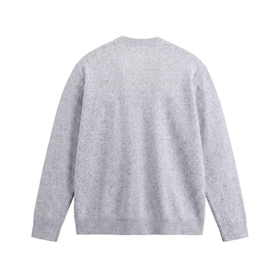 Herren Strukturierter Henley‑Strickpullover mit Dreifach‑Knopfleiste Drune