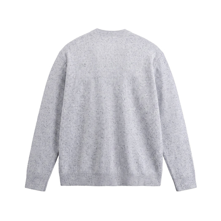 Herren Strukturierter Henley‑Strickpullover mit Dreifach‑Knopfleiste Drune