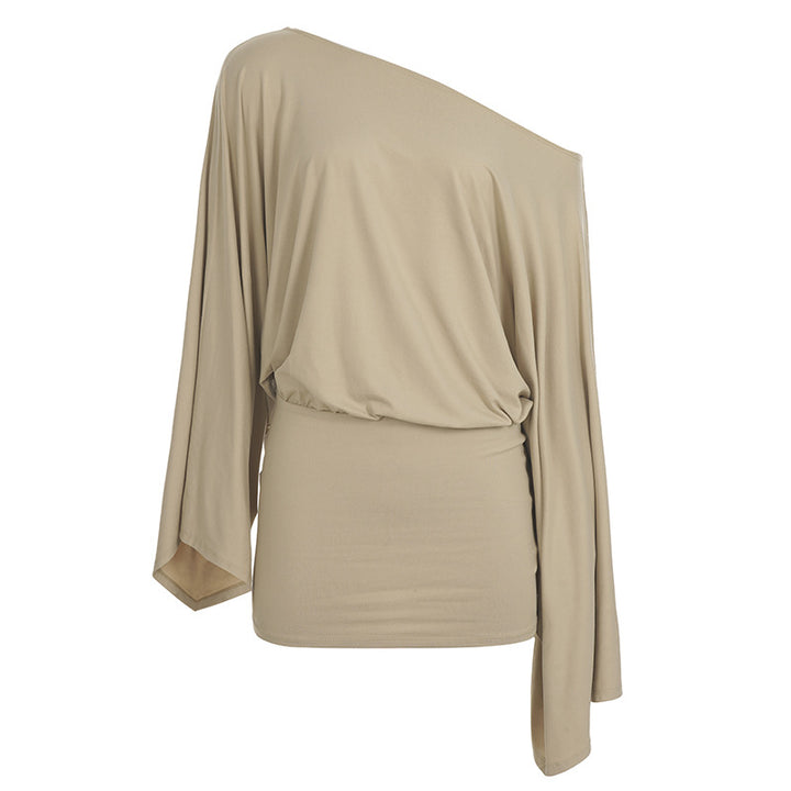 Damen Oversize Tunika mit aufregendem Wickeldesign und großzügigen Ärmeln Drune