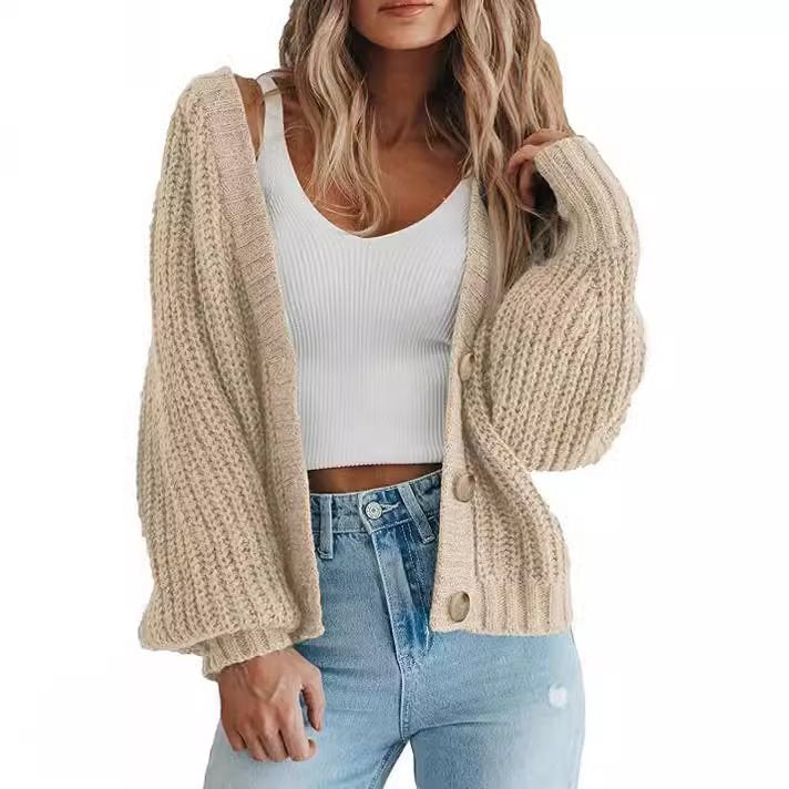 Damen Strickjacke mit grobem Muster und modischem Schnitt Drune