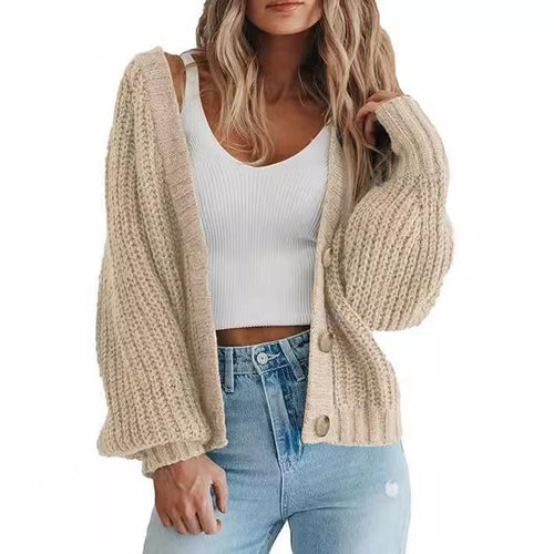 Damen Strickjacke mit grobem Muster und modischem Schnitt Drune
