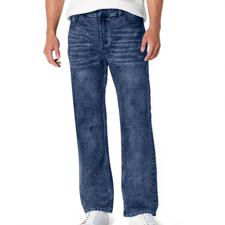 Herren lässige Bootcut Jeans mit modernen Waschungen Drune
