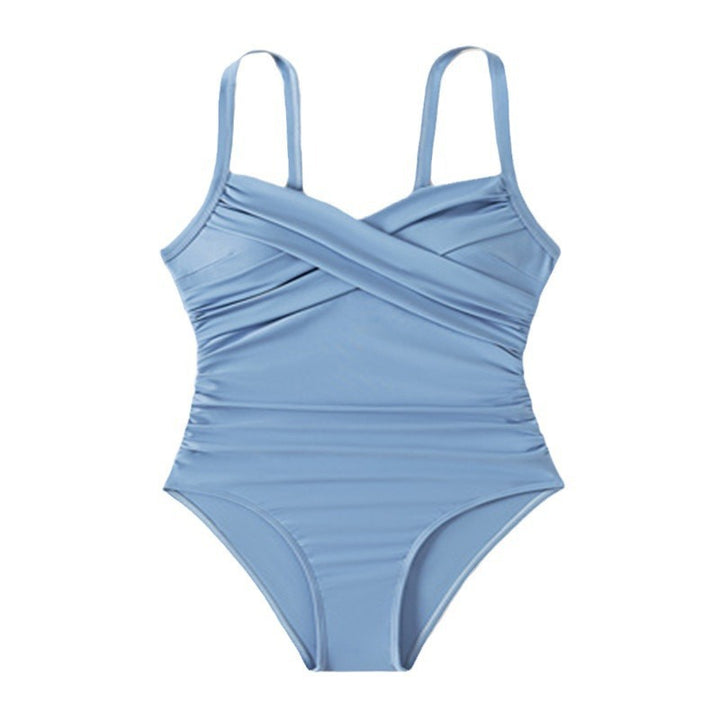 Damen eleganter Einteiler Badeanzug mit raffinierten Drapierungen Drune