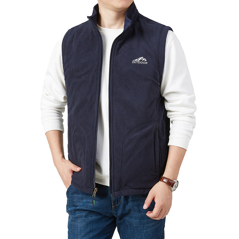 Herren Fleece-Weste mit hohem Kragen Drune