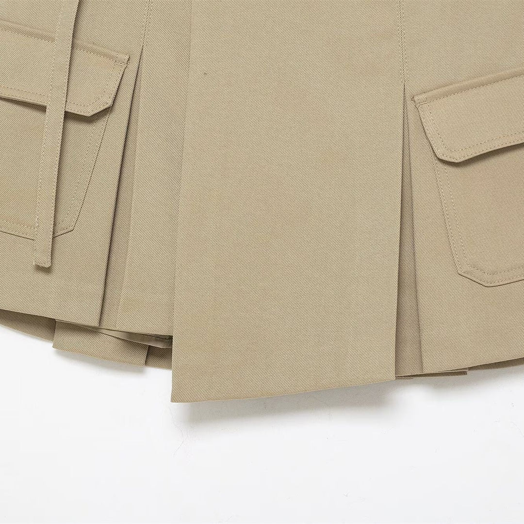 Damen Utility-Rock mit praktischen Taschen und schickem Kordelzug Drune
