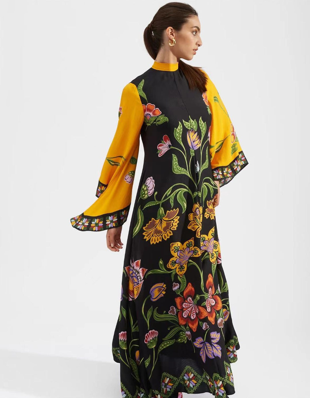 Drune | Bedrucktes Dreiviertelarmkleid