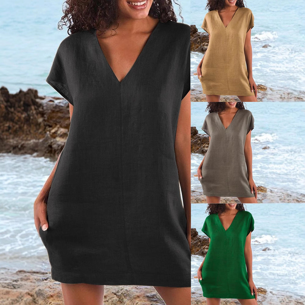 Damen Leichtes Sommerkleid Drune