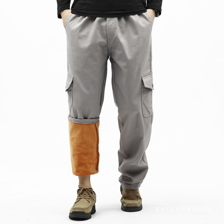 Herren Technische Cargohose mit Thermofutter-Innenbein, aufgesetzten Taschen & verstellbarem Saum Drune