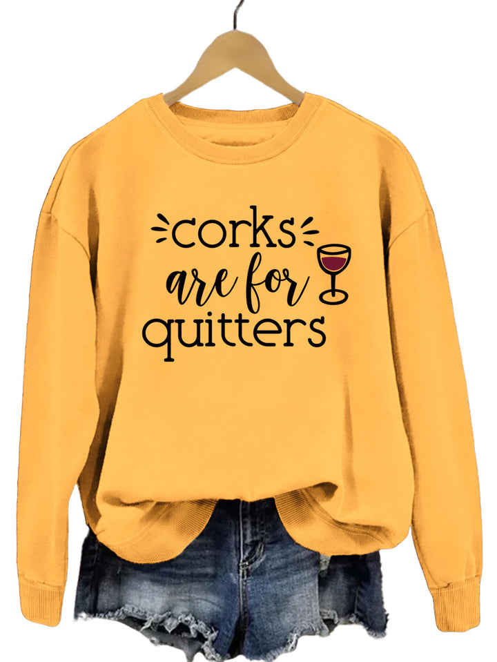 Damen Sweatshirt mit kreativem Spruch und lässigem Schnitt Drune
