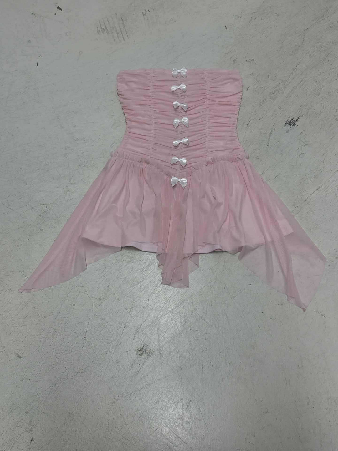 Damen romantisches Corsage-Kleid mit bezaubernden Rüschendetails Drune