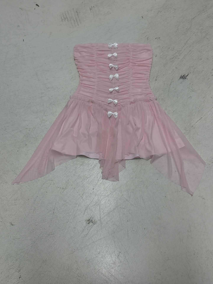 Damen romantisches Corsage-Kleid mit bezaubernden Rüschendetails Drune