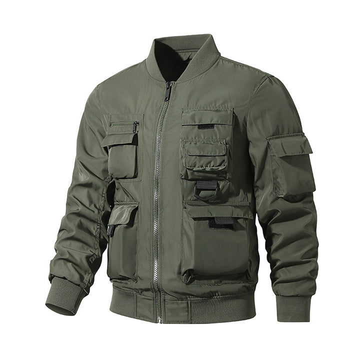 Herren nan multifunktionale taktische Bomberjacke mit zahlreichen Utility-Taschen und robustem Nylon Drune