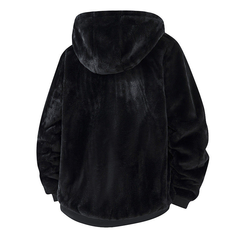 Herren Fleece Jacke mit Kapuze Drune