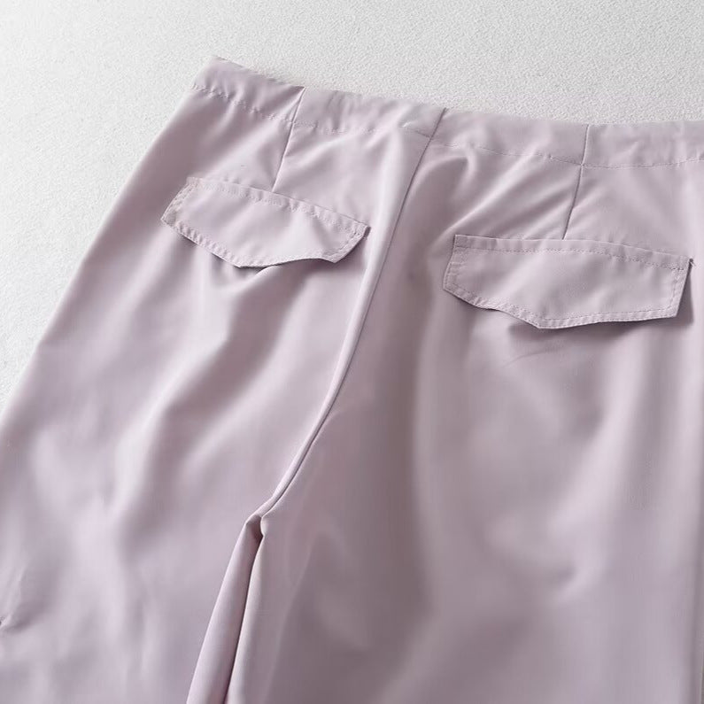 Damen bequeme Cargo-Hose mit verstellbarem Bund und funktionellen Taschen Drune
