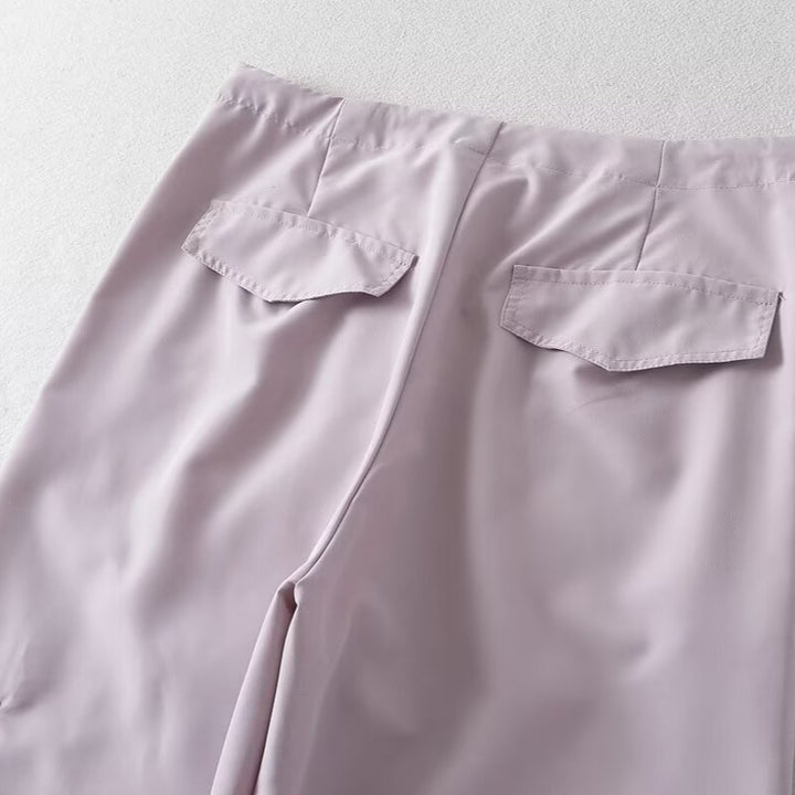 Damen bequeme Cargo-Hose mit verstellbarem Bund und funktionellen Taschen Drune