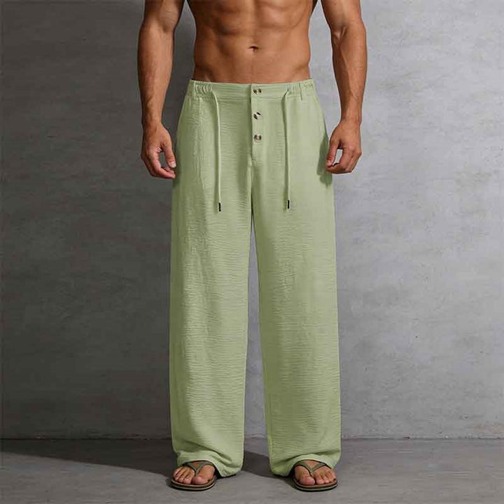 Herren Lässige Leinen-Shorts mit elastischem Bund und praktischem Kordelzug Drune