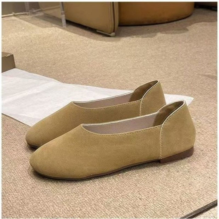 Damen elegante Slipper aus weichem Veloursleder Drune