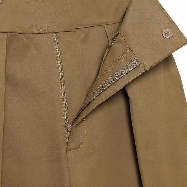 Damen Culotte‑Hose mit hoher Taille und markanter Frontfalte Drune