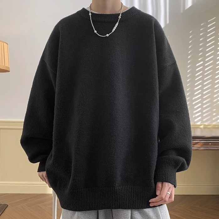Unisex Oversized Kuschelpullover mit Rundhalsausschnitt Drune