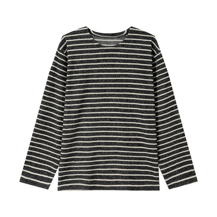Unisex Marinière‑Langarmshirt aus leichtem Baumwollmix mit geradem Schnitt Drune