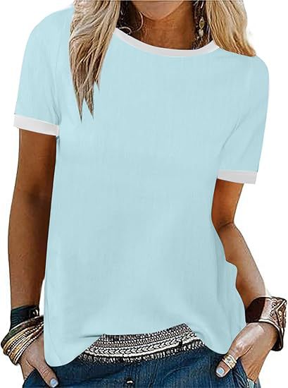 Damen T-Shirt mit kontrastierenden Ärmeln Drune