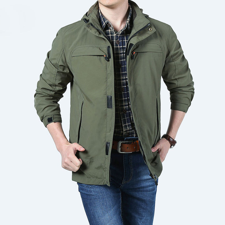 Herren leichter funktionaler Fieldparka mit Kapuze und multifunktionalen Taschen Drune