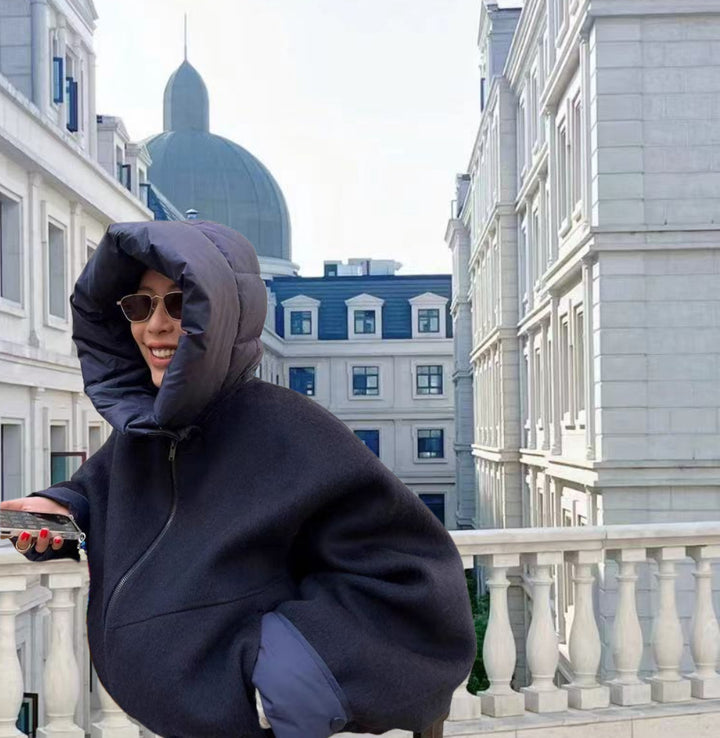 Damen Oversized Sweatjacke mit voluminösen Ärmeln und bequemen Taschen Drune