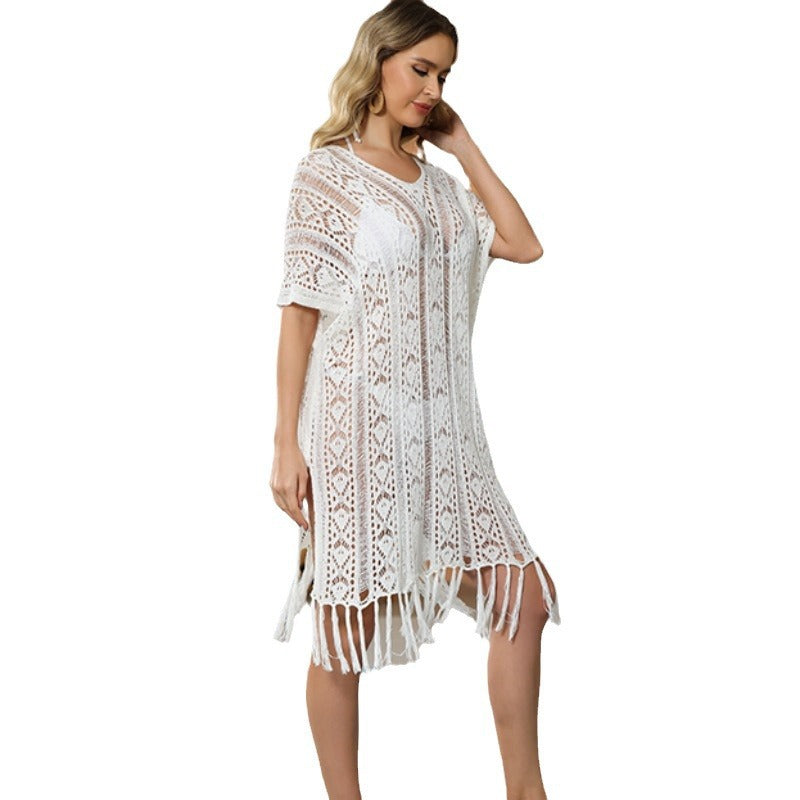 Damen elegantes gehäkeltes Strandkleid Drune