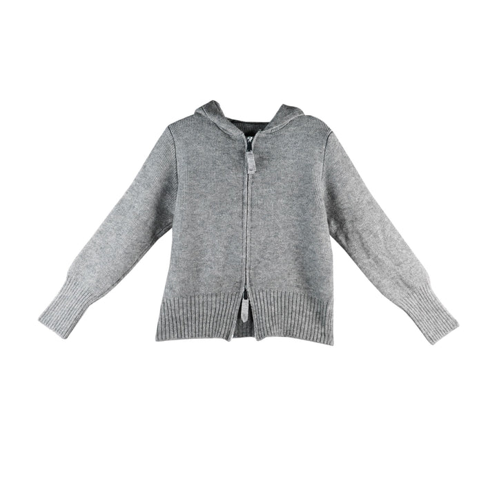 Damen Leichte Strickjacke mit Hoodie und Reißverschluss Drune