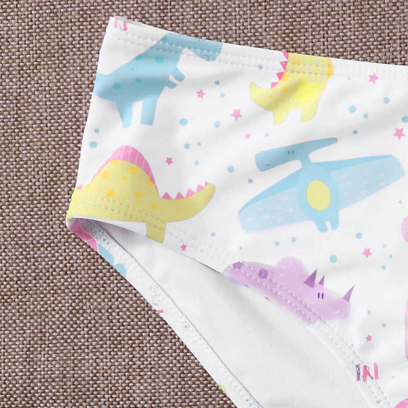 Damen Bunte Dinosaurier-Print Bikini-Set Drune