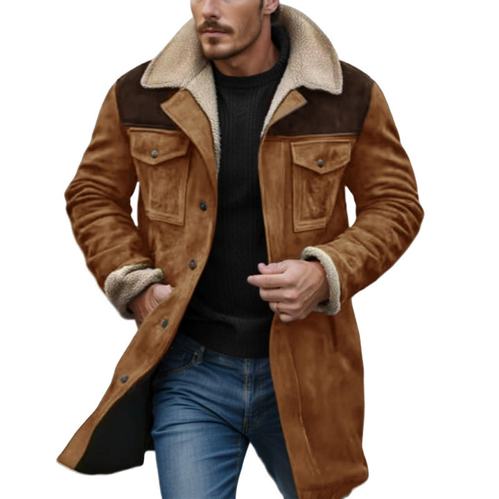 Herren Warm gefütterte Modische Jacke Drune