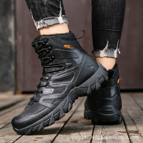 Damen Winterfestige Trekkingstiefel mit isolierendem Futter und rutschfester Sohle Drune