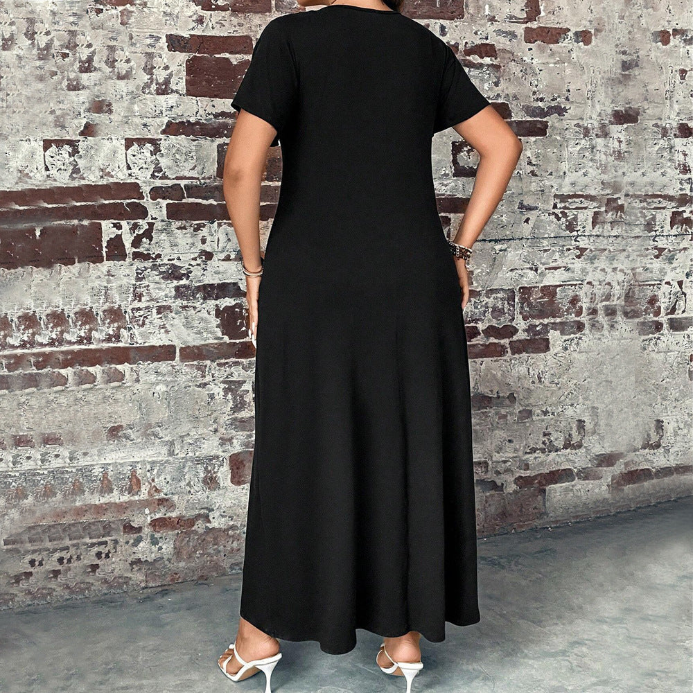 Damen lässiges Maxikleid mit Knopfdetails und elegantem Schnitt Drune