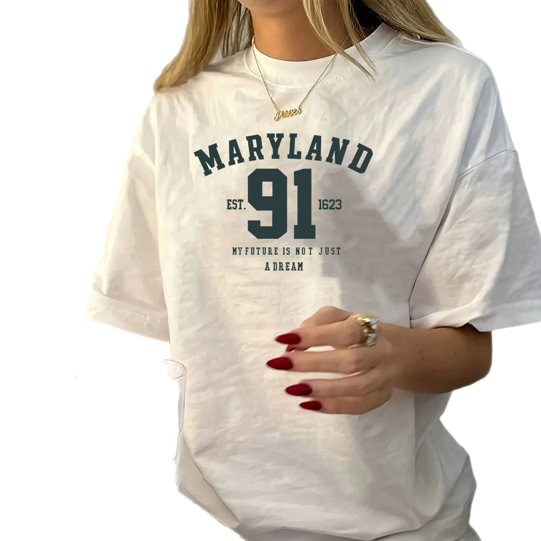 Damen oversized Bachelorette T-Shirt mit exklusivem Print Drune