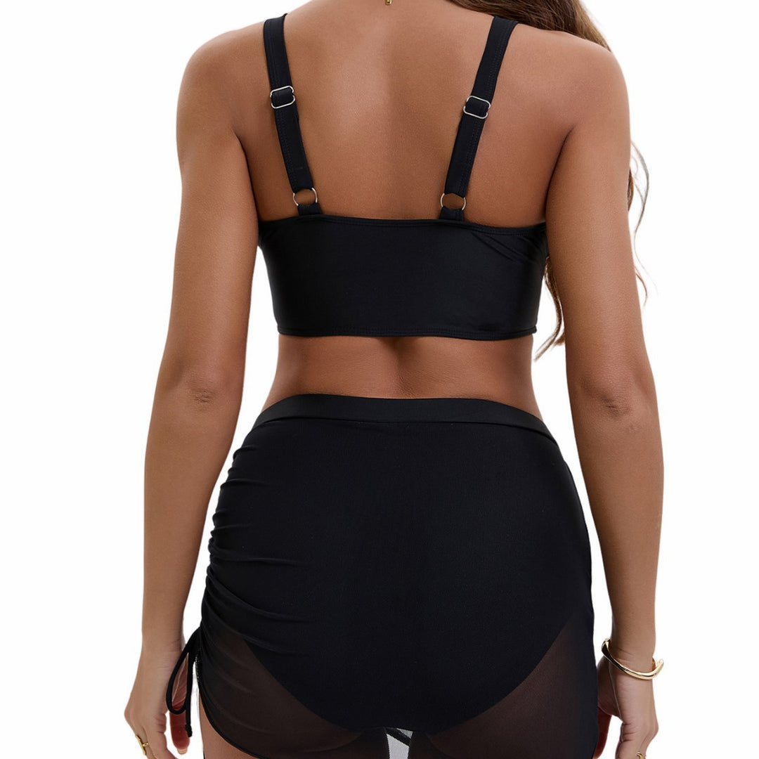 Damen Sportives Bikini-Set mit verstellbarem Wickelrock und modischen Details Drune