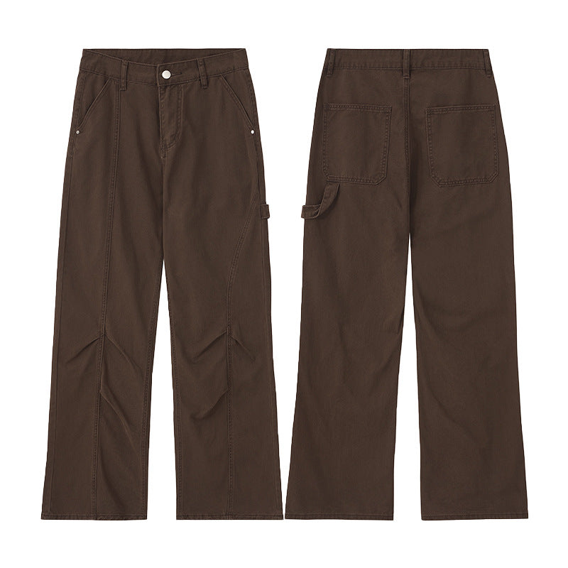 Herren weite Carpenterhose aus Baumwoll-Twill mit Hammerschlaufe und verstärkten Nähten Drune