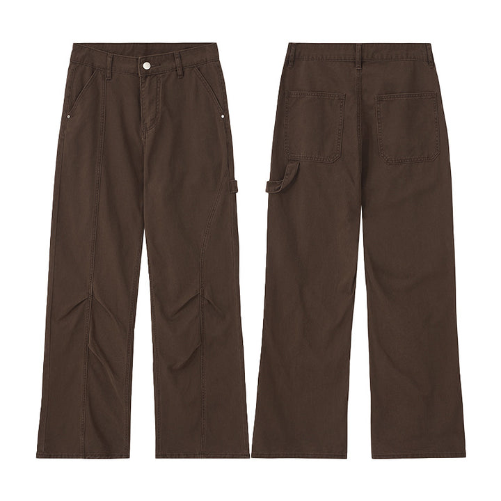 Herren weite Carpenterhose aus Baumwoll-Twill mit Hammerschlaufe und verstärkten Nähten Drune