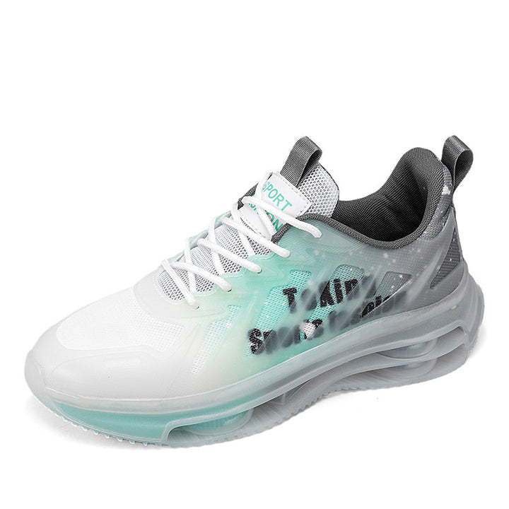 Unisex futuristische luftgepolsterte Sneaker mit transparentem TPU‑Obermaterial und sichtbarer Hohlkern‑Plateausohle Drune