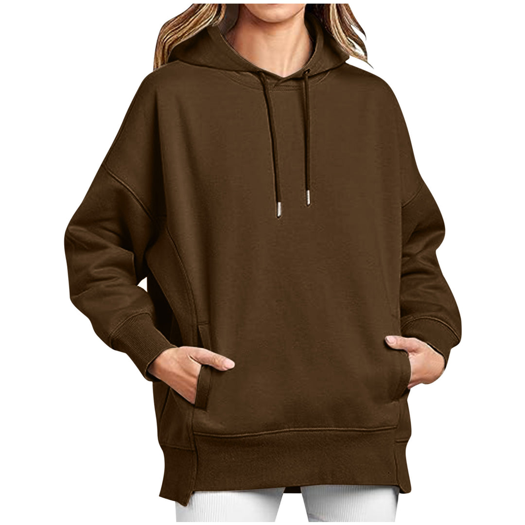 Damen Oversized Kapuzenpullover mit Taschen und Kängurustil Drune