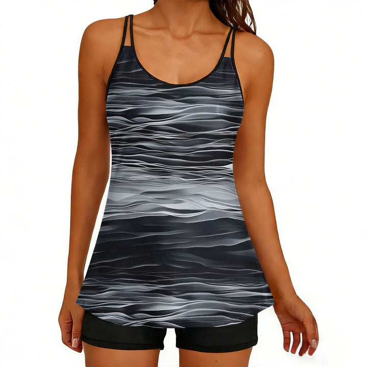 Damen Sportliches Tankini-Oberteil mit elegantem Floral-Design Drune