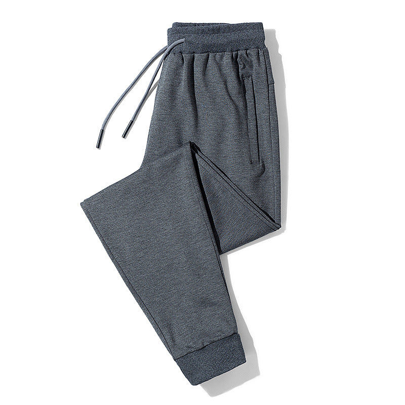 Herren Fleece-Jogginghose mit Kordelzug, Reißverschlusstaschen und elastischen Bündchen Drune