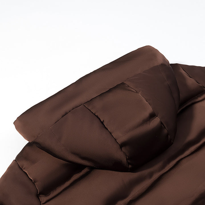Damen Wärmende Kurz-Steppjacke mit Oversize-Kragen und 2‑Wege‑Reißverschluss Drune
