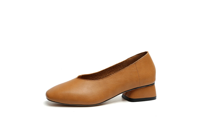 Damen komfortable Ballerinas mit eleganter Absatzform Drune