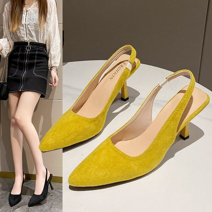 Damen Slingback-Pumps mit elegantem spitzem Zehenbereich und komfortablem Blockabsatz Drune