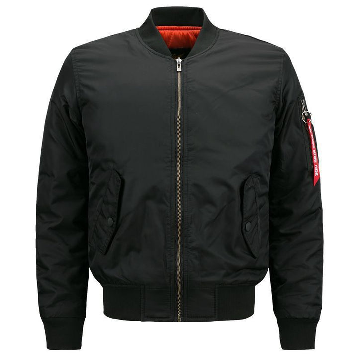 Herren windabweisende Pilot-Bomberjacke mit wattierter Innenlage und Ärmeltasche Drune