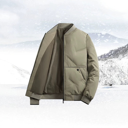 Herren Gepolsterte Thermo-Bomberjacke mit Stehkragen, Reißverschluss & isolierender Wattierung Drune
