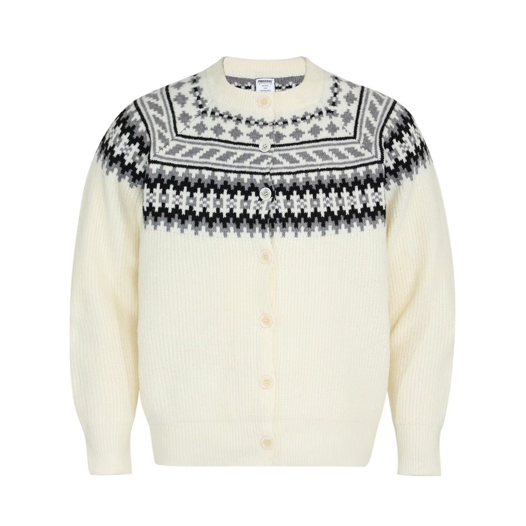 Herren Grobstrick Pullover mit geometrischem Muster Drune