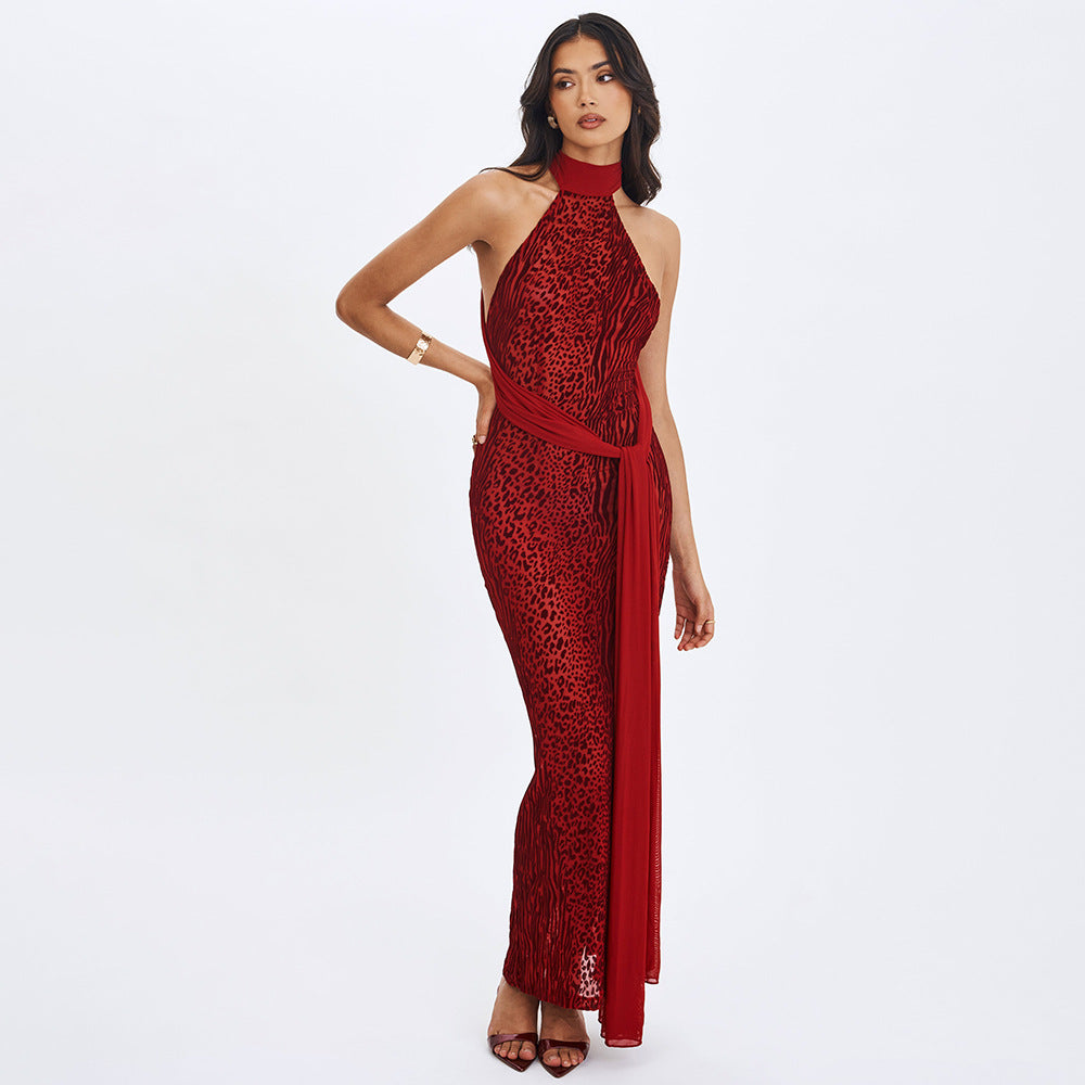 Damen Elegantes Maxikleid mit raffiniertem Schnitt und dezentem Glanz Drune