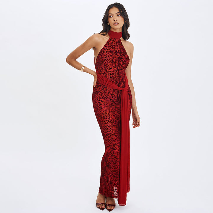 Damen Elegantes Maxikleid mit raffiniertem Schnitt und dezentem Glanz Drune