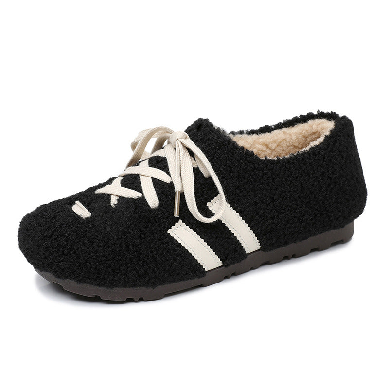 Damen Komfortable und warme Fleece-Hausschuhe mit rutschfester Sohle Drune